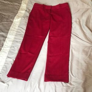 Red color ankle length dress pants